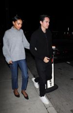 JASMINE TOOKES and Juan David Borrero Out for Dinner Date in Santa Monica 01/03/2025