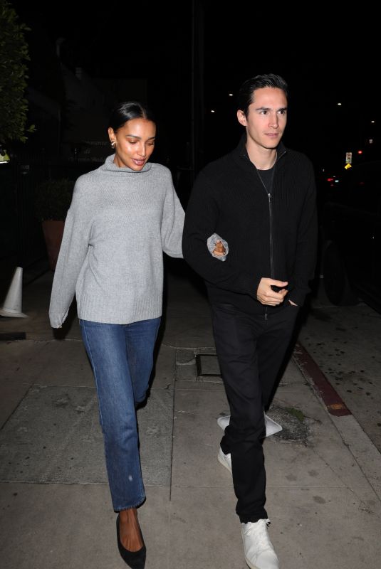 JASMINE TOOKES and Juan David Borrero Out for Dinner Date in Santa Monica 01/03/2025
