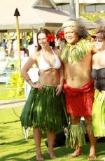 JENNIFER LOVE HEWITT in White Bikini and Hula Skirt in Maui 01/01/2011
