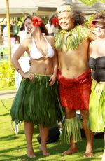 JENNIFER LOVE HEWITT in White Bikini and Hula Skirt in Maui 01/01/2011