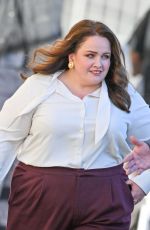 JESSICA GUNNING Arrives at Jimmy Kimmel Live! in Hollywood 01/14/2025