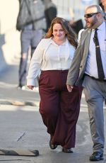 JESSICA GUNNING Arrives at Jimmy Kimmel Live! in Hollywood 01/14/2025