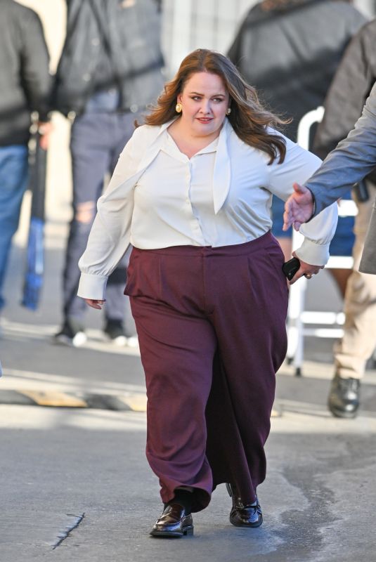 JESSICA GUNNING Arrives at Jimmy Kimmel Live! in Hollywood 01/14/2025