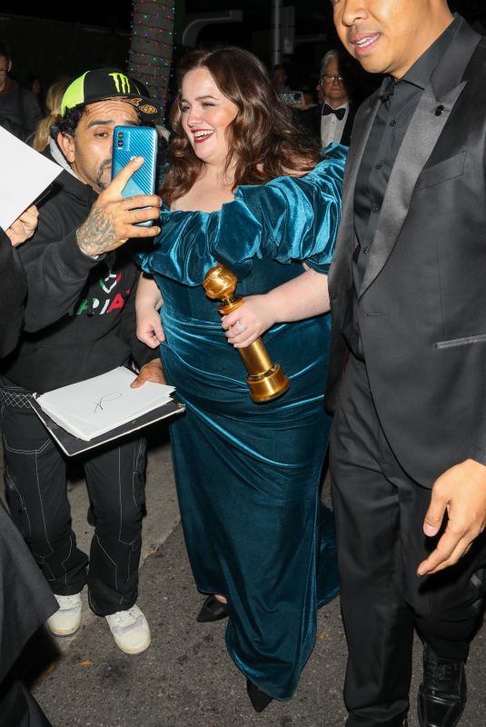 JESSICA GUNNING Leaves UTA Golden Globes After-Party in Los Angeles 01/05/2025