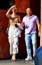 JESSICA VARGAS and Jason Oppenheim Out for Dinner at Great White in West Hollywood 01/23/2025