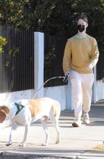 JOEY KING and Steven Piet Out with Their Dogs in Los Feliz 01/19/2025