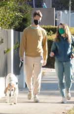 JOEY KING and Steven Piet Out with Their Dogs in Los Feliz 01/19/2025