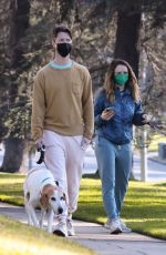 JOEY KING and Steven Piet Out with Their Dogs in Los Feliz 01/19/2025