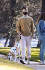 JOEY KING and Steven Piet Out with Their Dogs in Los Feliz 01/19/2025