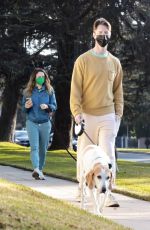 JOEY KING and Steven Piet Out with Their Dogs in Los Feliz 01/19/2025