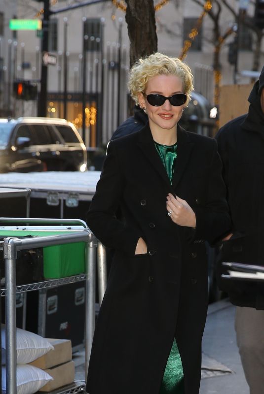 JULIA GARNER Arrives at Live with Kelly and Mark in New York City 01/22/2025