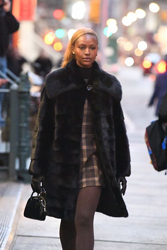 JUSTINE SKYE Out and About in New York City 01/22/2025