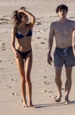 KAIA GERBER in Bikini at a Beach in Los Cabos 01/01/2025