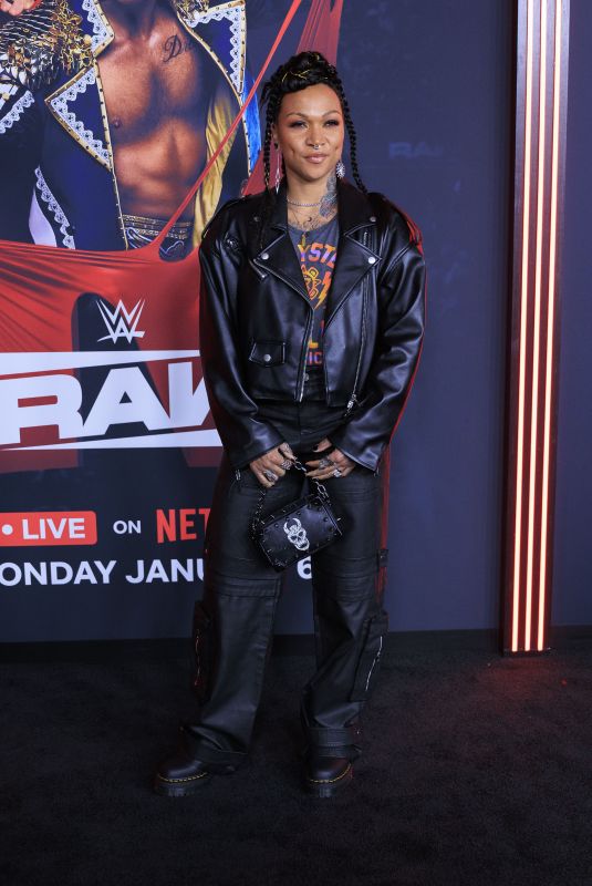 KALI REIS at WWE Monday Night RAW Premiere at Intuit Dome in Inglewood 01/06/2025