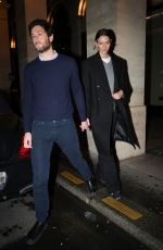 KARLIE KLOSS and Joshua Kushner Leaves Costes After a Party in Paris 01/26/2025
