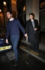 KARLIE KLOSS and Joshua Kushner Leaves Costes After a Party in Paris 01/26/2025