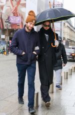 KARLIE MKLOSS and Joshua Kushner Enjoy a Romantic Rainy Stroll in Paris 01/26/2025