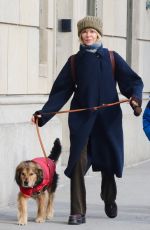 KATE CAPSHAW Out with Her dog in Manhattan