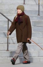 KATE CAPSHAW Out with Her dog in Manhattan