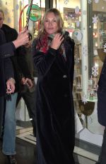 KATE MOSS Stopping at a Pharmacy Near Her Hotel in Paris 01/25/2025
