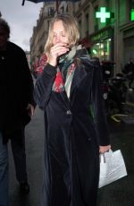 KATE MOSS Stopping at a Pharmacy Near Her Hotel in Paris 01/25/2025