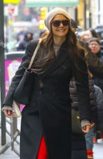 KATIE HOLMES Arrives at Barrymore Theatre in New York City 01/18/2025