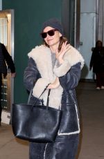 KATIE HOLMES Arrives at Her Broadway Play Our Town in New York 01/10/2025