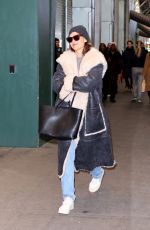 KATIE HOLMES Arrives at Her Broadway Play Our Town in New York 01/10/2025