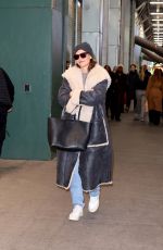KATIE HOLMES Arrives at Her Broadway Play Our Town in New York 01/10/2025