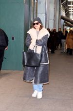 KATIE HOLMES Arrives at Her Broadway Play Our Town in New York 01/10/2025