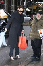 KATIE HOLMES Arrives at Her Final Performance of Broadway