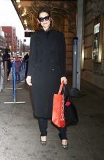 KATIE HOLMES Arrives at Her Final Performance of Broadway