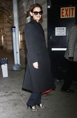 KATIE HOLMES Arrives at Her Final Performance of Broadway