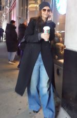 KATIE HOLMES Grabbing a Coffee at Starbucks at Times Square in New York 12/02/2024