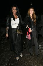 KATIE PRICE and KERRY KATON Night Out at San Carlo Restaurant in Cheshire 01/12/2025