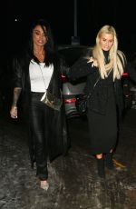 KATIE PRICE and KERRY KATON Night Out at San Carlo Restaurant in Cheshire 01/12/2025