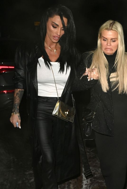 KATIE PRICE and KERRY KATON Night Out at San Carlo Restaurant in Cheshire 01/12/2025
