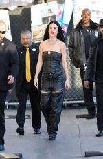 KATY PERRY Arrives at Jimmy Kimmel Live! in Hollywood 01/29/2025