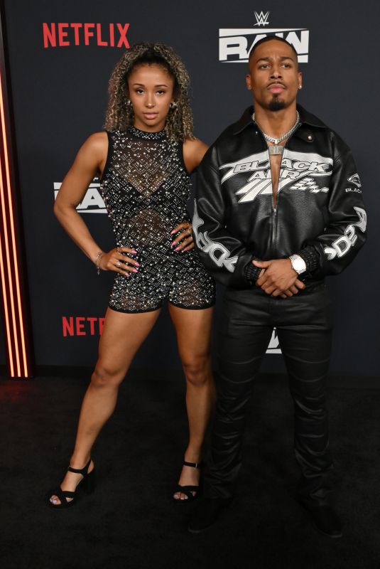 KELANI JORDAN at WWE Monday Night RAW Premiere at Intuit Dome in Inglewood 01/06/2025