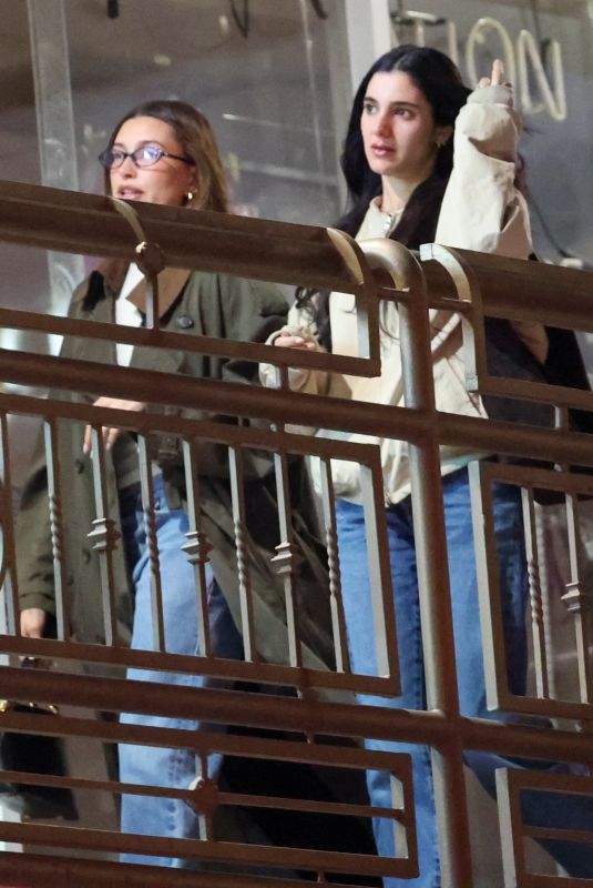 KENDALL JENNER and HAILEY BIEBER Out for Dinner at Sushi Park with Friends in Los Angeles 01/07/2025