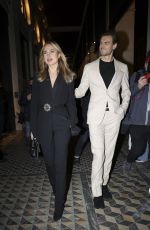 KIMBERLEY GARNER Out with a Mystery Man at Costes Party in Paris 01/27/2025