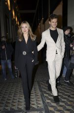 KIMBERLEY GARNER Out with a Mystery Man at Costes Party in Paris 01/27/2025
