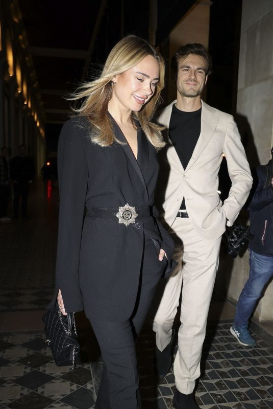 KIMBERLEY GARNER Out with a Mystery Man at Costes Party in Paris 01/27/2025