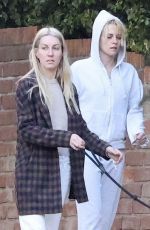 KRISTEN STEWART and DYLAN MEYER Take Their Dog for a Walk in Los Angeles 01/25/2025