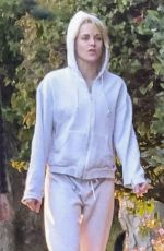 KRISTEN STEWART and DYLAN MEYER Take Their Dog for a Walk in Los Angeles 01/25/2025