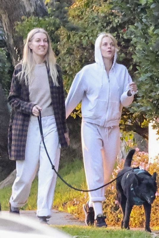 KRISTEN STEWART and DYLAN MEYER Take Their Dog for a Walk in Los Angeles 01/25/2025