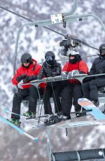 KYLIE and KENDALL JENNER and HAILEY and Justin BIEBER at Snowmass Village in Aspen 01/18/2025