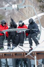KYLIE and KENDALL JENNER and HAILEY and Justin BIEBER at Snowmass Village in Aspen 01/18/2025
