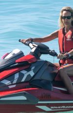 LADY VICTORIA HERVEY in a Blue Bikini at a Beach in Barbados 01/02/2025