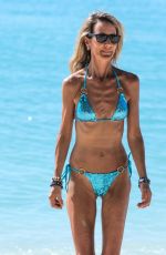 LADY VICTORIA HERVEY in a Blue Bikini at a Beach in Barbados 01/02/2025